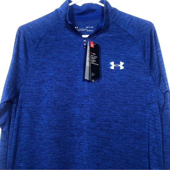 NWT Under Armor Men’s Small Loose Heat Gear 3/4 Zip Long sleeve Pullover - Picture 6 of 9
